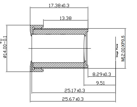 Tahan Air 1/3&quot; Lensa HFOV F2.0 12mm Dengan Gambar Yang Jelas