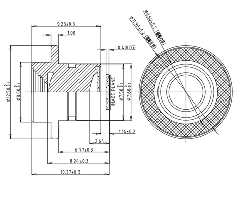 OV9284 MAX Tinggi Gambar Ø4.6 EFL4.3mm Deteksi perilaku mobil Lensa