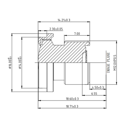 4.8 mm EFL Kamera Monitor System Lensa dengan Sensor Ukuran OX03F10 1920*1536 FBL/FFL 2.95