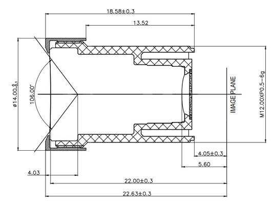 4.0mm F2.1 Pengawasan Lensa Kamera Pemantauan Keamanan IPC Smart Home